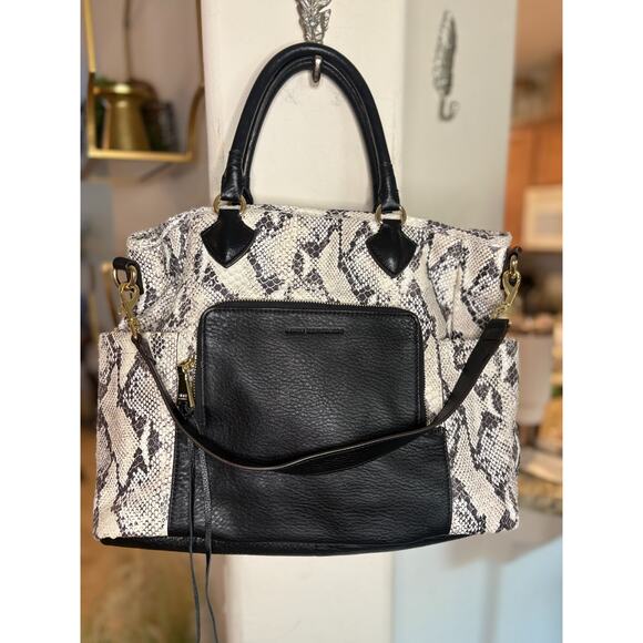 Aimee Kestenberg Sunbury Python Snakeskin large leather shoulder bag - Picture 1 of 6